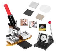 Máquina para fabricar Insignias de 50 mm, Incluye cortadora de Papel, 1000 Unidades, Ideal para proyectos de Manualidades y Eventos, fabricación de imanes e Insignias Personalizadas.