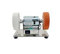 Máquina para facetar gemas, Motor de amoladora, rectificado eléctrico de pulido Micro grueso y fino, piedra de amoladora de rueda, mesa de artefacto de máquina amoladora doble de 100W