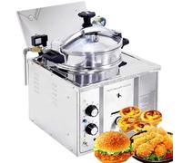 Máquina para Freír Pollo a Alta Presión de 16 Litros, Freidora de Sobremesa Eléctrica, Horno para Freír Alimentos, delicias Fritas, Acero Inoxidable, 3000 W