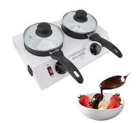 Máquina para Fundir Chocolate, Fundidor de Chocolate 2 Kg con Doble | Ajuste Manual de 30-85 ℃, Doble Control Independiente, Calor Constante, Funde Mantequilla y Calienta vino.