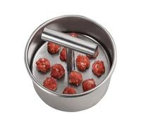 Máquina para hacer albóndigas - Máquina de prensa manual, dispositivo de formación de bolas de acero inoxidable, sistema de molde de cocina multiforma, dispositivo de moldeado rápido de porciones de