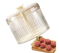Máquina para hacer albóndigas translúcida, herramienta para hacer albóndigas | Cuenco con molde para 5 | Tazón de carne rápido para cocinar eficientemente carne cocina prensa bola Man