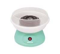 Máquina para hacer algodón de azúcar Jocca Turquesa. Prepara algodón en 5 minutos con azúcar o caramelos. Incluye cuchara medidora y 10 palitos. Diseño compacto y fácil de limpiar. Ideal para fiestas