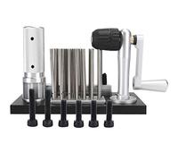 Máquina para hacer anillos de salto, herramienta de joyería de acero inoxidable con 20 mandriles para fabricación profesional de joyas, procesamiento, bobinado y corte, base de