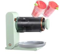 Máquina para hacer batidos casera, máquina eléctrica para raspar hielo en forma de copo de nieve, recargable por USB, perfecta para granizados caseros,Green