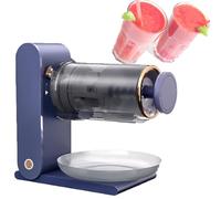 Máquina para hacer batidos casera, máquina eléctrica para raspar hielo en forma de copo de nieve, recargable por USB, perfecta para granizados caseros,Purple