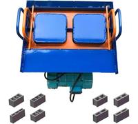 Máquina para hacer bloques de hormigón, mini prensa eléctrica de ladrillos de vibración con funcionamiento manual, 45 segundos de formación rápida de 30 ladrillos por hora, moldes personalizables con