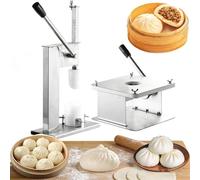 Máquina para hacer bollos, máquina manual de bolas de masa, herramienta de prensa de masa de acero inoxidable para alta producción (400-500 piezas/h), perfecta para baozi y albóndigas