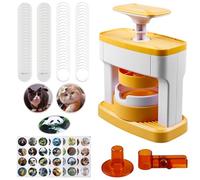 Máquina para hacer botones, máquina de botones de 55 mm, máquina para hacer insignias, presione la máquina de prensa de botones DIY con 48 piezas de botones y cortador circular, máquina para hacer