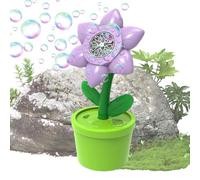 Máquina para hacer burbujas - Máquina automática de burbujas - Máquina sopladora de burbujas portátil con rosa de girasol - Juguete soplador de burbujas eléctrico con música y luces, máquina de burbuj