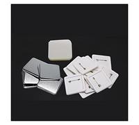 Maquina para Hacer Chapas, 100 unids/set insignia de hoja de plástico cuadrada 35/55mm consumibles insignia máquina de insignias materiales en blanco DIY accesorios de insignia(55 * 55MM)