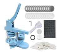 Máquina para hacer chapas de 58 mm, máquina DIY para hacer chapas con 100 piezas metálicas y cortador circular, troqueladora de chapas, kit de máquina para hacer chapas