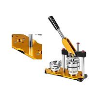 Maquina para Hacer Chapas, Máquina de fabricación de insignias de botón de 75 mm con 100 juegos de fabricante de botones de círculo de metal personalizado, molde de máquina de prensa for hacer botones