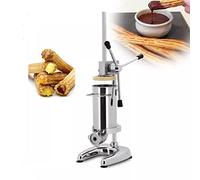 Máquina para hacer churros de dona española de acero inoxidable, 5 moldes, equipo de aperitivos para golosinas auténticas, manual de 2 litros, sin esfuerzo, deliciosos churros