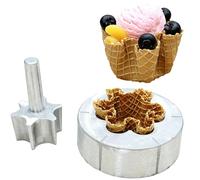 Máquina para hacer conos de helado, herramienta manual de prensa de galletas, moldes de gofres para helados, soporte para rollos de huevos para panaderías y restaurantes, fácil de usar