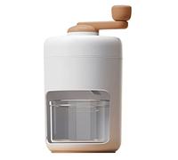 Máquina para Hacer Conos de Nieve con Manivela Manual, Mini Máquina Multiusos para Hacer Hielo Afeitado, Afeitadora de Hielo Manual Portátil para Cocina Casera (Blanco)