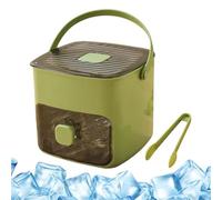 Máquina para hacer cubitos de hielo tipo prensa, caja de hielo de 48 rejillas, multiusos con asa de liberación rápida, reutilizable para café, cócteles y jugos. Green