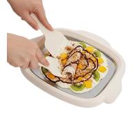 Máquina Para Hacer Enrollado,Acero Inoxidable con 2 Raspadores | Kit de en Rollo con Placa Congeladora,Para Postres Sorbete Yogur Caseros Niños Adultos Cocina Fiesta Camping Pícnic