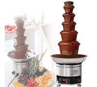Máquina para hacer fondue de chocolate de 4/5/6/7 niveles, fuente de chocolate comercial de acero inoxidable para fiestas, bodas, restaurantes, fresas, cerezas, malvaviscos, galletas, 7 niveles