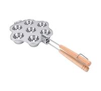 Máquina para Hacer Galletas Antiadherente, Bandeja para Hornear de Aleación de Aluminio con Asas de Madera, Ideal para Magdalenas, Tartas de Huevo, Mini Tartas, 21x43,5 Cm