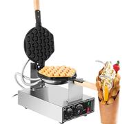 MáQuina para Hacer Gofres con Burbujas Comercial 1400w MáQuina para Hacer Gofres con Hojaldre de Huevo con Control Independiente de Temperatura y Tiempo