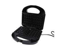 Máquina para hacer gofres de acero inoxidable, plancha eléctrica antiadherente, máquina de desayuno portátil de cocción rápida, placas dobles para gofres con termostato fijo para