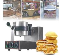 Máquina para Hacer gofres para Hamburguesas Comercial, Prensa eléctrica Antiadherente para panini, máquina para Hacer gofres eléctrica de Acero Inoxidable de 1300 W, Control de Temperatura de 50-300