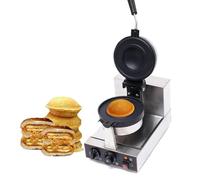 Máquina para Hacer gofres para Hamburguesas eléctrica, máquina para Hacer gofres para Hamburguesas de 1300 W, Placa de Material Antiadherente con rotación de 180 °, máquina para cocinar gofres,