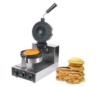 Máquina para hacer gofres，Waffleras， Máquina comercial for hacer hamburguesas y wafles, con rango controlable, giratoria for hacer helados y hamburguesas.(Single)