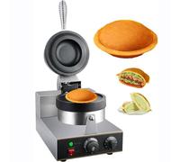 Máquina para hacer gofres y hamburguesas, máquina para hacer hamburguesas y gofres con placas antiadherentes de acero inoxidable, control de tiempo y temperatura, máquina prensadora de Panini,A