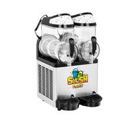 Royal Catering Máquina Para Granizada Granizadora RCSL 2/10 (Iluminación LED, Temperatura de -3 a -2 °C, Motor de 600 W, 2 x 12 L)