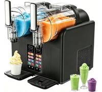 Máquina para hacer granizados y helados, tanque de 2 litros para batidos, batidos, cócteles, margaritas, helados, no necesita hielo, pantalla LED, autolimpieza, se prepara en 20-30 minutos