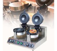 Máquina para Hacer Hamburguesas, Máquina para Hacer Gofres Comercial para Hamburguesas, Prensa Panini Eléctrica Antiadherente De 1300 W, Temperatura Ajustable De 50 A 300 ℃ Calefacción De Doble Cara,