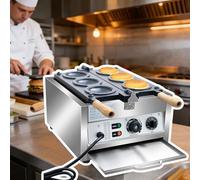 Máquina para Hacer Hamburguesas UFO e Ice Cream Sandwich Eléctrica, 2000W/3000W, Calentamiento con Placas Antiadherentes, Control Preciso de Temperatura y Temporizador para Cafetería Pastelería 6-slot