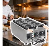 Máquina para Hacer Hamburguesas UFO e Ice Cream Sandwich Eléctrica, 2000W/3000W, Calentamiento con Placas Antiadherentes, Control Preciso de Temperatura y Temporizador para Cafetería Pastelería 8-slot