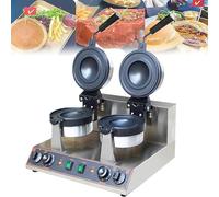 Máquina para hacer hamburguesas UFO, máquina comercial para prensar helado Panini, máquina para hacer gofres con relleno de helado, control de temperatura de 50-300 ℃, calefacción de doble cara,B