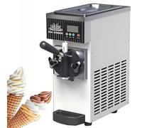 Máquina para Hacer Helado Suave De Mostrador, 450 W, Un Solo Sabor, con Tolva De 2,5 L, Pantalla LCD, Preenfriado Automático, Máquina para Hacer Helados Comerciales Cream