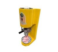 Máquina para hacer helado y espagueti de *gelato*, 4 moldes intercambiables de acero inoxidable, funcionamiento con un solo toque, 30 L/h, diseño compacto pastelerías, parques de atracciones(Yellow)