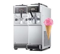 Máquina para hacer helados de acero inoxidable de 12-16 l/h, 1200 W, congelación rápida con un solo clic y limpieza automática, con pantalla LED (panel inteligente),A