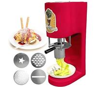 Máquina para hacer helados de espaguetis con 4 formas decorativas, capacidad de tolva de 420 ml, arranque con un solo toque para banquetes, fiestas y catering