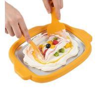 Máquina para hacer helados enrollados, reutilizable, fácil con 2 raspadores, kit de enrollado para niños y adultos, sorbete, postre, yogur, hogar, cocina, encimera