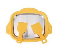 Máquina para hacer helados, material de acero inoxidable PP, bandeja de hielo enrollada de 9 pulgadas de 444 g, manual de dos raspadores que mejora el sorbete de bricolaje para, picnic