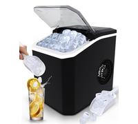 Máquina para hacer hielo, 9 cubos en 6 minutos, máquina de hielo de 15 kg en 24 horas para el hogar, 5 tamaños de bala, 2 L, cuchara de hielo y cesta, autolimpieza, portátil para bar, oficina, regalos