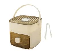 Máquina para hacer hielo, máquina de hielo de fácil prensado, libera todos los cubitos de hielo en un segundo, caja de almacenamiento de 48 bandejas de cubitos de hielo con asa, pinzas de hielo y