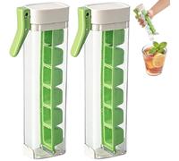 Máquina Para Hacer Hielo Para Un Vaso, Molde Para Cubitos De Hielo Con Pulsador De Una Sola Mano, Molde Para Cubiteras Con Pulsador, Cubitera De 6 Compartimentos, Máquina Para Hacer Hielo (2 pcs-#b)