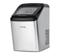 H.Koenig Máquina para Hacer Hielo Profesional 15kg en 24h KBP40, 2 Tamaños de Cubitos de Hielo, Automático, Enchufable Posible Silenciador 2,8L, Rápido Cubito de Hielo Listo en 6 min