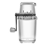 Máquina para hacer hielo raspado manual | Trituradora de hielo con manivela - Máquina de cono de nieve transparente con cuchillas de acero inoxidable para trituración rápida, picadora de manual