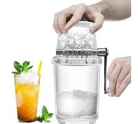 Máquina para hacer hielo raspado manual | Trituradoras de hielo portátiles | Máquina para hacer conos de nieve de acero inoxidable no eléctrica, antideslizante, sin BPA, fácil de usar, manivela para m