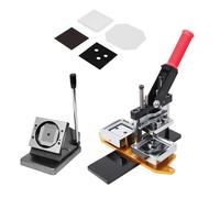 Máquina para Hacer Imanes con Fotos 50x50mm, Kit para Cuadrados de Nevera, Prensa para de Fotos DIY + Cortador de Papel + 100 Juegos de Materiales(5x5cm/2x2in)