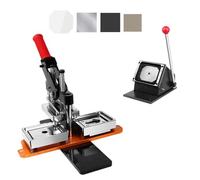 Máquina para Hacer Imanes con Fotos, Máquina para Hacer Pins con Imanes para El Refrigerador, Máquina para Hacer Insignias con Botones 2.5×2.5inMachine+PaperCutter+100pcsMaterials
